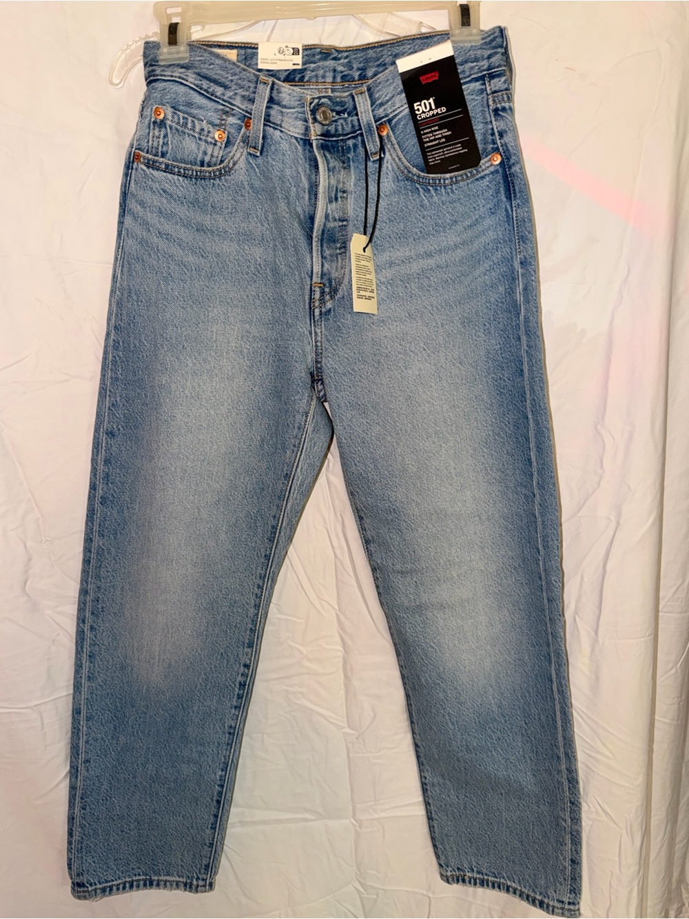 Levi's Light Blue Women's 501 Cropped Ankle Jeans Size 25x26